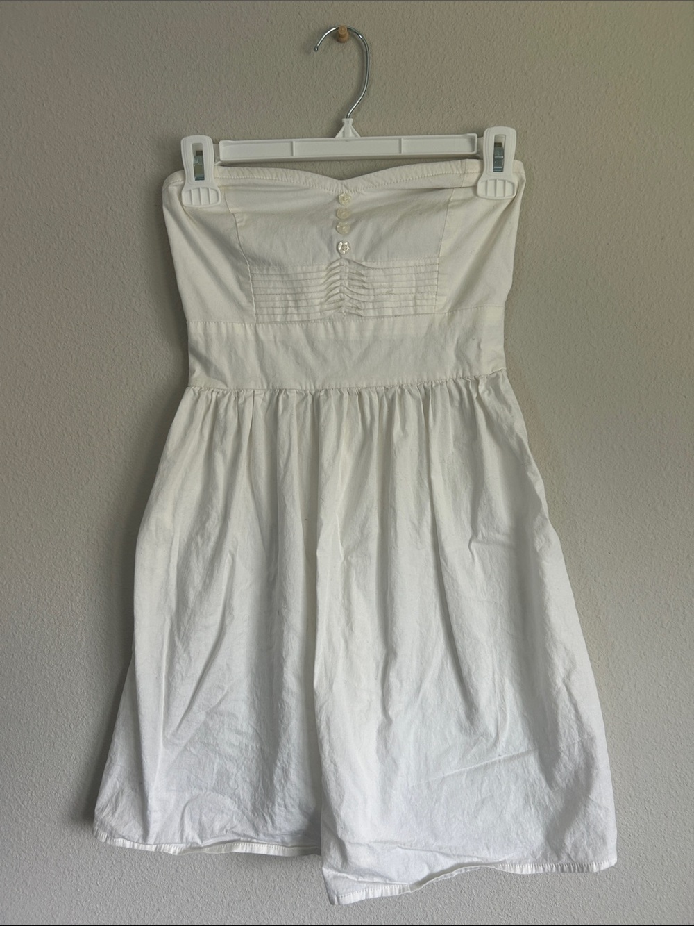 Vintage BeBop White Strapless Stunning Sundress